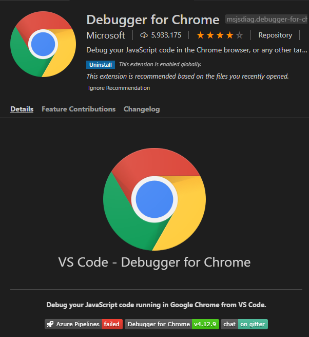 install debugger for chrome